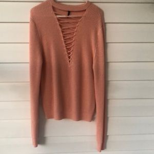 Plunging neckline…. Wear alone, with tank or sexy bandeau